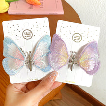 Load image into Gallery viewer, Cute 3D Stereo Lifelike Butterfly Children's Princess Embroidery Hairpin Summer Children Fashion Hair Accessories
