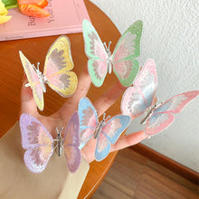 Load image into Gallery viewer, Cute 3D Stereo Lifelike Butterfly Children's Princess Embroidery Hairpin Summer Children Fashion Hair Accessories
