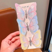 Load image into Gallery viewer, Cute 3D Stereo Lifelike Butterfly Children's Princess Embroidery Hairpin Summer Children Fashion Hair Accessories
