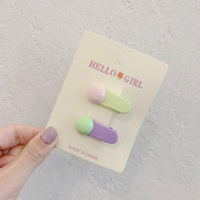 Load image into Gallery viewer, Colorful Dopamine Hair Ornament Hairpin Women's Oval Macaron Duckbill Clip Cute Hair Clip Candy Hair Clip Children's Hair Clip
