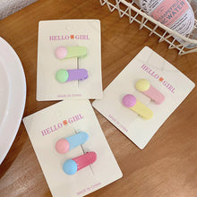 Load image into Gallery viewer, Colorful Dopamine Hair Ornament Hairpin Women's Oval Macaron Duckbill Clip Cute Hair Clip Candy Hair Clip Children's Hair Clip
