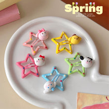 Load image into Gallery viewer, Cute Cartoon Pentagram Hairpin Dot Star BB Hair Clips Sweet Children's Student Hair Accessories Mini Child Headwear
