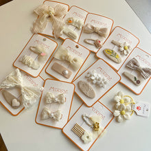 Load image into Gallery viewer, Lace Bow Tie Clip Children's Pearl Embroidery Flower Hair Clip Baby Retro Hair Clip Child Kids Hair Clips Headwear
