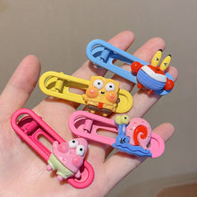 Load image into Gallery viewer, Ocean Cartoon Mini Hairpin Cute Bangs Hair Clips Girls Creative Sponge Starfish Octopus Children Hairpin Hair Accessories
