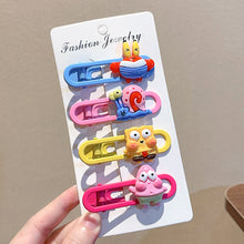 Load image into Gallery viewer, Ocean Cartoon Mini Hairpin Cute Bangs Hair Clips Girls Creative Sponge Starfish Octopus Children Hairpin Hair Accessories
