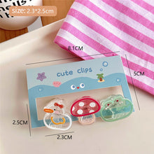 Load image into Gallery viewer, 3pcs Strawberry Bear Carrot Cute Hairpin Creative Girls Elegant Mini Fringe Hair Clips Children Women Bangs Hair Clips

