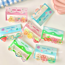 Load image into Gallery viewer, 3pcs Strawberry Bear Carrot Cute Hairpin Creative Girls Elegant Mini Fringe Hair Clips Children Women Bangs Hair Clips
