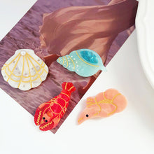 Load image into Gallery viewer, Creative Design of Acetic Acid Hair Clip Animal Conch Crayfish Side Bangs Clip Children's Cute Hair Clip Hair Accessories
