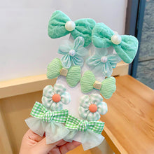 Load image into Gallery viewer, 10pcs/set Cute Flower Bowknot Hair Clips Fabric Mesh Multi-color Hairpin Children Bangs Hair Clips Headwear Hair Accessories
