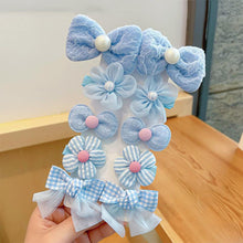 Load image into Gallery viewer, 10pcs/set Cute Flower Bowknot Hair Clips Fabric Mesh Multi-color Hairpin Children Bangs Hair Clips Headwear Hair Accessories

