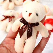 Load image into Gallery viewer, Cute Bear Plush Toys Stuffed Blush Bear Toys Bag Car Key Pendant Flower Bouquet Gift Box Decoration Bear Toys
