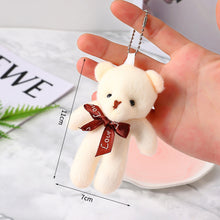 Load image into Gallery viewer, Cute Bear Plush Toys Stuffed Blush Bear Toys Bag Car Key Pendant Flower Bouquet Gift Box Decoration Bear Toys
