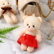 Load image into Gallery viewer, Cute Bear Plush Toys Stuffed Blush Bear Toys Bag Car Key Pendant Flower Bouquet Gift Box Decoration Bear Toys

