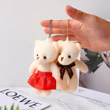 Load image into Gallery viewer, Cute Bear Plush Toys Stuffed Blush Bear Toys Bag Car Key Pendant Flower Bouquet Gift Box Decoration Bear Toys

