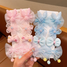 Load image into Gallery viewer, 8pcs/set Children Bowknot Flower Hair Clips Fabric Lace Mesh Bangs Hairpin Hair Clips Cute Hair Accessories
