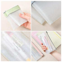 Load image into Gallery viewer, 1Pc Simple Transparent Pencil Case Organizer Pencil Case Pen Bag for Girls Students Cute School Supplies Stationery
