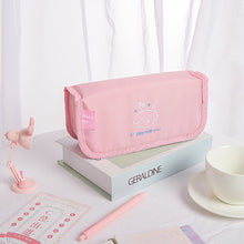 Load image into Gallery viewer, 1Pc Double Layer Muffin Flip Bag Large-capacity Pencil Bag Holder Girl Stationery Desk Organizer School Office Supplies Storage Bag
