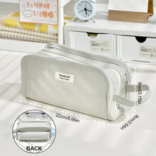 Load image into Gallery viewer, 1Pc Large-capacity Canvas Pencil Bag Holder Girl Stationery Desk Organizer School Office Supplies Storage Bag
