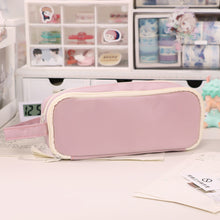 Load image into Gallery viewer, 1Pc Double Layer Large-capacity Canvas Pencil Bag Holder Girl Stationery Desk Organizer School Office Supplies Storage Bag
