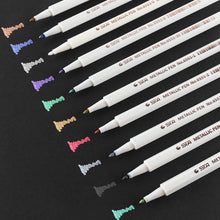 Load image into Gallery viewer, 1Pcs Metal Color Metallic Brush Marker Pen for Drawing Lettering Calligraphy Paint Home DIY Card Diary Art School
