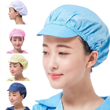 Load image into Gallery viewer, 1Pc Anti-Static Safety Cleanroom Hats Dustproof ESD Mens Clean Room Protective Electronics Factory Work Cap
