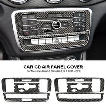 Load image into Gallery viewer, Carbon Fiber Car CD Air Conditioning Control Panel Cover Sticker Trim for Mercedes Benz A Class GLA CLA 2016 - 2019

