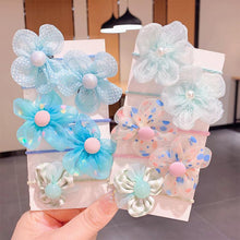 Load image into Gallery viewer, 10pcs/set Children Cute Flower Hair Rope Set Multicolored Highly Elastic Durable Rubber Band Headband Hair Accessories
