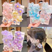 Load image into Gallery viewer, 10pcs/set Children Cute Flower Hair Rope Set Multicolored Highly Elastic Durable Rubber Band Headband Hair Accessories

