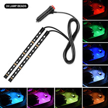 Load image into Gallery viewer, 12V LED Car Interior Atmosphere Backlight Ambient Mood Foot Light With Cigarette USB 24LED Lighter Decorative Lamp Auto Accessories
