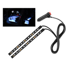 Load image into Gallery viewer, 12V LED Car Interior Atmosphere Backlight Ambient Mood Foot Light With Cigarette USB 24LED Lighter Decorative Lamp Auto Accessories

