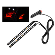Load image into Gallery viewer, 12V LED Car Interior Atmosphere Backlight Ambient Mood Foot Light With Cigarette USB 24LED Lighter Decorative Lamp Auto Accessories
