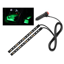 Load image into Gallery viewer, 12V LED Car Interior Atmosphere Backlight Ambient Mood Foot Light With Cigarette USB 24LED Lighter Decorative Lamp Auto Accessories
