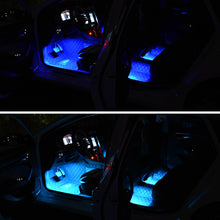 Load image into Gallery viewer, 12V LED Car Interior Atmosphere Backlight Ambient Mood Foot Light With Cigarette USB 24LED Lighter Decorative Lamp Auto Accessories
