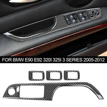 Load image into Gallery viewer, 4Pcs Car Window Switch Lift Panel Button Frame Cover Trim Decorative Stickers Interior Accessories For BMW E90 E92 320i 325i 3 Series 2005-2012
