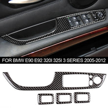 Load image into Gallery viewer, 4Pcs Car Window Switch Lift Panel Button Frame Cover Trim Decorative Stickers Interior Accessories For BMW E90 E92 320i 325i 3 Series 2005-2012
