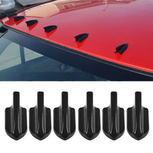 Load image into Gallery viewer, 6Pcs UV-protected Carbon Fibre Car Roof Shark Fins Spoiler Wing Kit Vortex Generator Bumper Lip Splitters Auto Modified Exterior Parts
