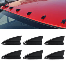 Load image into Gallery viewer, 6Pcs UV-protected Carbon Fibre Car Roof Shark Fins Spoiler Wing Kit Vortex Generator Bumper Lip Splitters Auto Modified Exterior Parts
