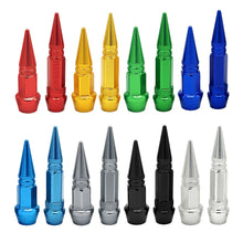 Load image into Gallery viewer, Universal 45/65mm Aluminum Alloy Spike Shape Dustproof Tire Wheel Stem Valve Caps for Motorcycle Car Auto Bike Car Styling Tunning
