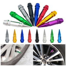 Load image into Gallery viewer, Universal 45/65mm Aluminum Alloy Spike Shape Dustproof Tire Wheel Stem Valve Caps for Motorcycle Car Auto Bike Car Styling Tunning
