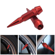 Load image into Gallery viewer, Universal 45/65mm Aluminum Alloy Spike Shape Dustproof Tire Wheel Stem Valve Caps for Motorcycle Car Auto Bike Car Styling Tunning
