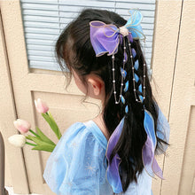 Load image into Gallery viewer, Rainbow Color Bowknot Ribbon Hairpin Cute Mesh Gradient Hair Clips Creative Fashionable Headwear Hair Ornaments for Girls
