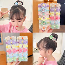 Load image into Gallery viewer, 6pcs/set Children Bowknot Flower Hair Rope Colorful Cute Soft Highly Elastic Durable Hair Band Headwear
