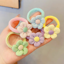 Load image into Gallery viewer, 6pcs/set Children Bowknot Flower Hair Rope Colorful Cute Soft Highly Elastic Durable Hair Band Headwear
