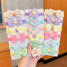 Load image into Gallery viewer, 6pcs/set Children Bowknot Flower Hair Rope Colorful Cute Soft Highly Elastic Durable Hair Band Headwear
