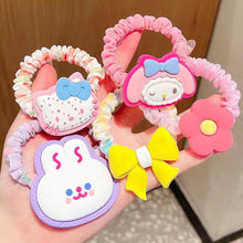 Load image into Gallery viewer, 5pcs/set Three-dimensional Pattern Children Hair Rope Cute Sweet Highly Elastic Durable Hair Band Headwear
