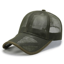 Load image into Gallery viewer, Men Cap Hollow Brim Breathable Mesh Cap Adjustable Comfortable Breathable Cap Outdoor Sunscreen Casual Cap
