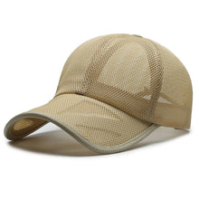 Load image into Gallery viewer, Men Cap Hollow Brim Breathable Mesh Cap Adjustable Comfortable Breathable Cap Outdoor Sunscreen Casual Cap
