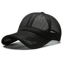 Load image into Gallery viewer, Men Cap Hollow Brim Breathable Mesh Cap Adjustable Comfortable Breathable Cap Outdoor Sunscreen Casual Cap
