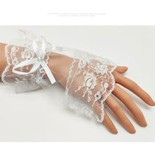 Load image into Gallery viewer, Soft Mesh Lace Bow Gloves Lightweight Breathable Sunscreen Decorative Gloves Wrist Sleeves for Women
