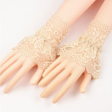 Load image into Gallery viewer, Lace Mesh Hollowed Out Crochet Gloves Comfortable Breathable Sunscreen Decorative Wrist Sleeves for Women
